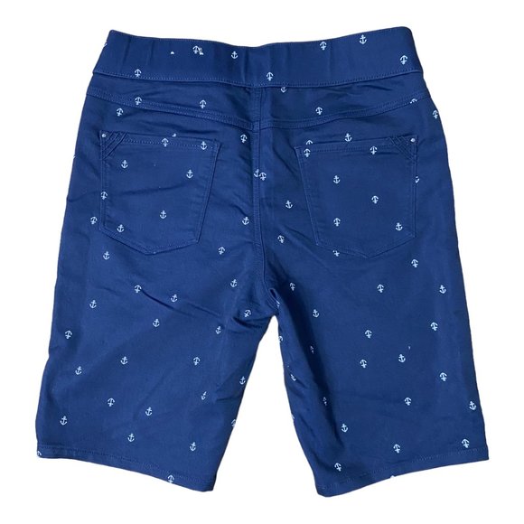 INTRO love the fit tummy control pull on stretch shorts anchor print size 10 - Picture 3 of 5